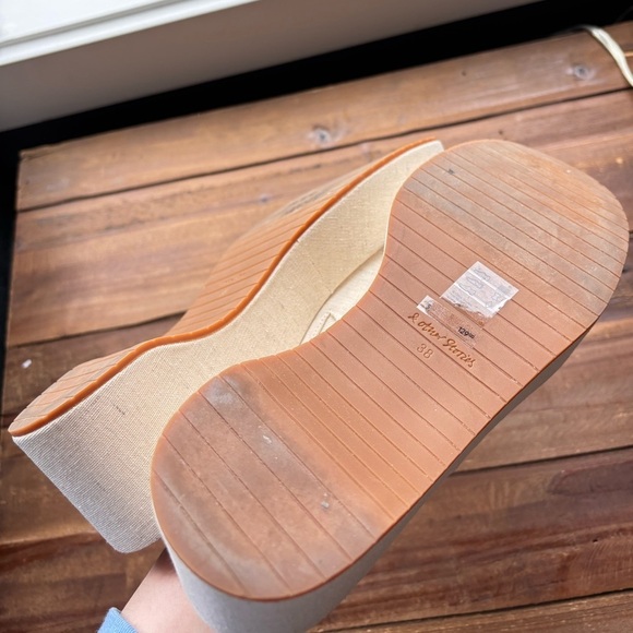 & Other Stories Canvas Cream Platform Mules Chunky Sole Size 38 / US 7 - Picture 14 of 14